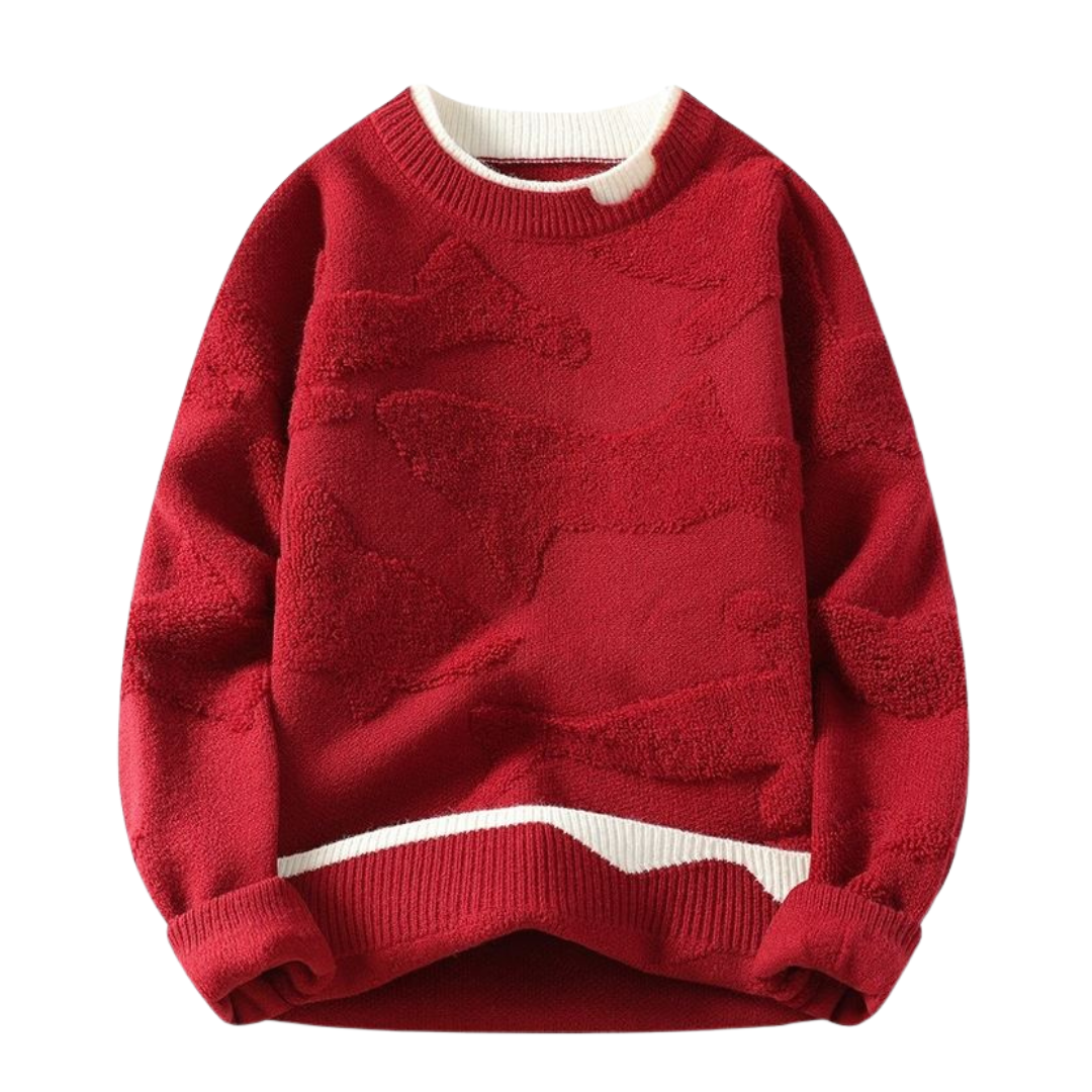 Pullover mit strukturiertem abstraktem Muster