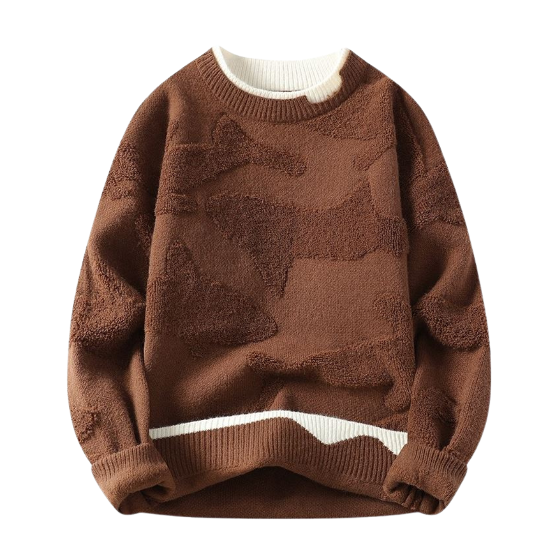 Pullover mit strukturiertem abstraktem Muster