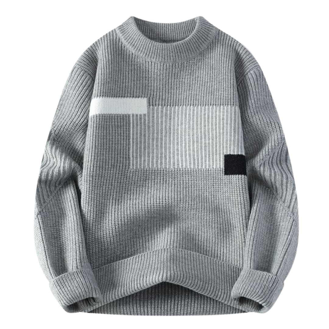 Pullover mit geometrischem Farbblock
