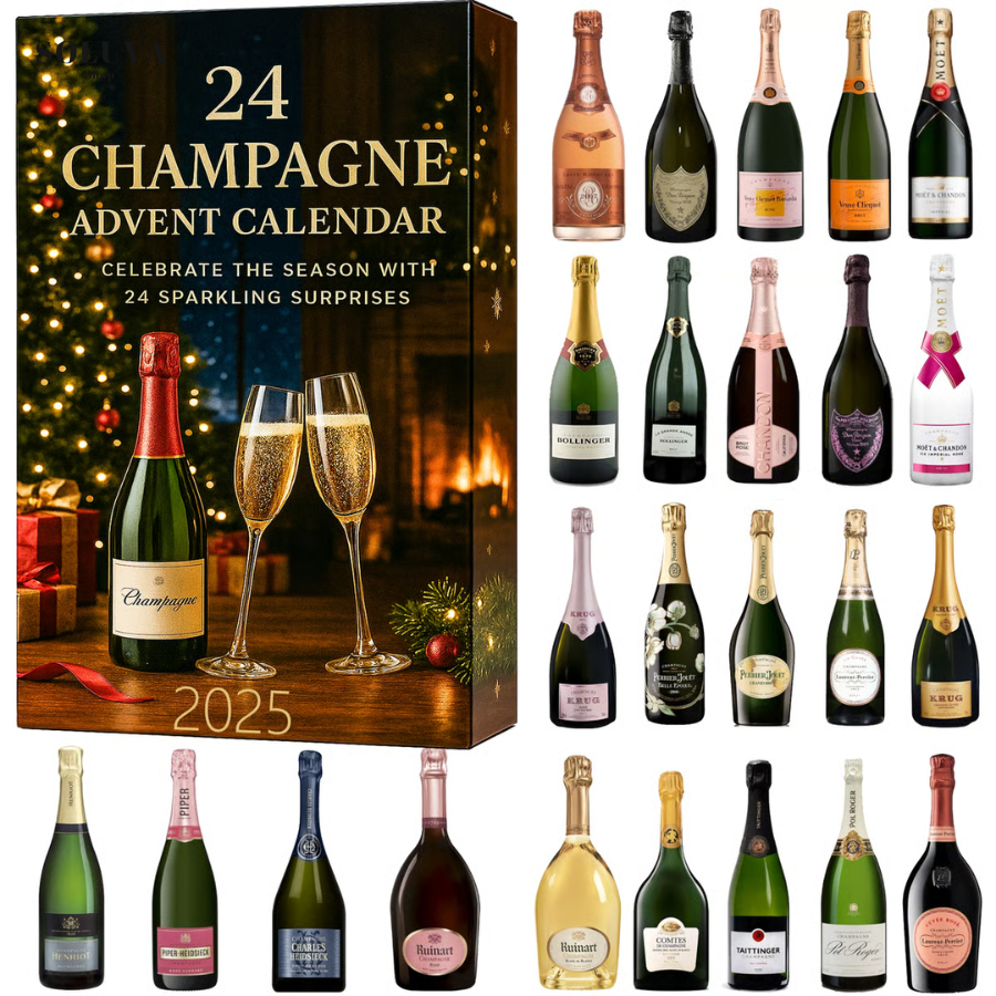 Champagner-Adventskalender 2025 – 24 Tage voller Festlichkeit & Genuss 🥂🎄