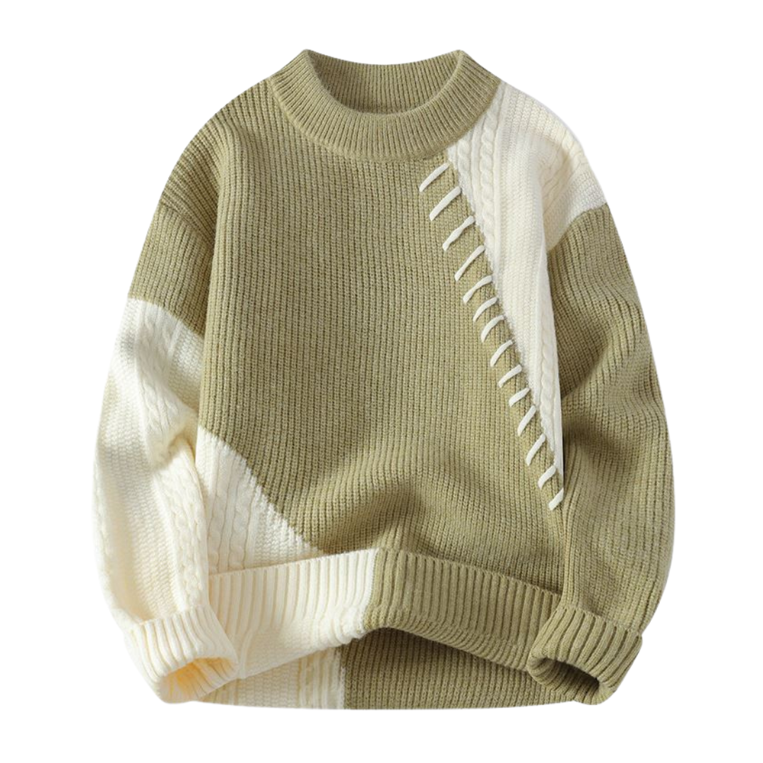 Asymmetrischer Pullover mit Einzigartigem Strickmuster