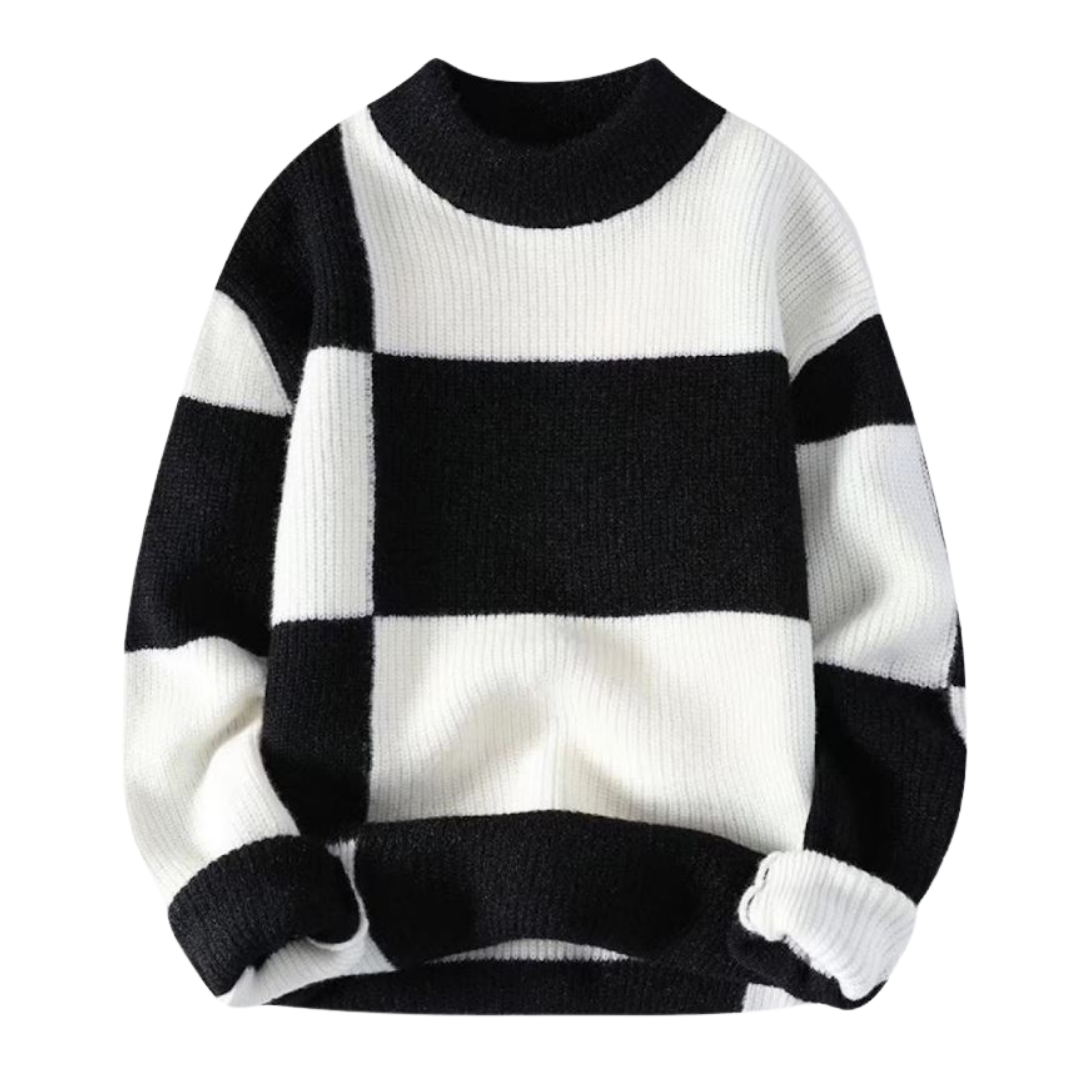 Geometrischer Pullover aus Wolle