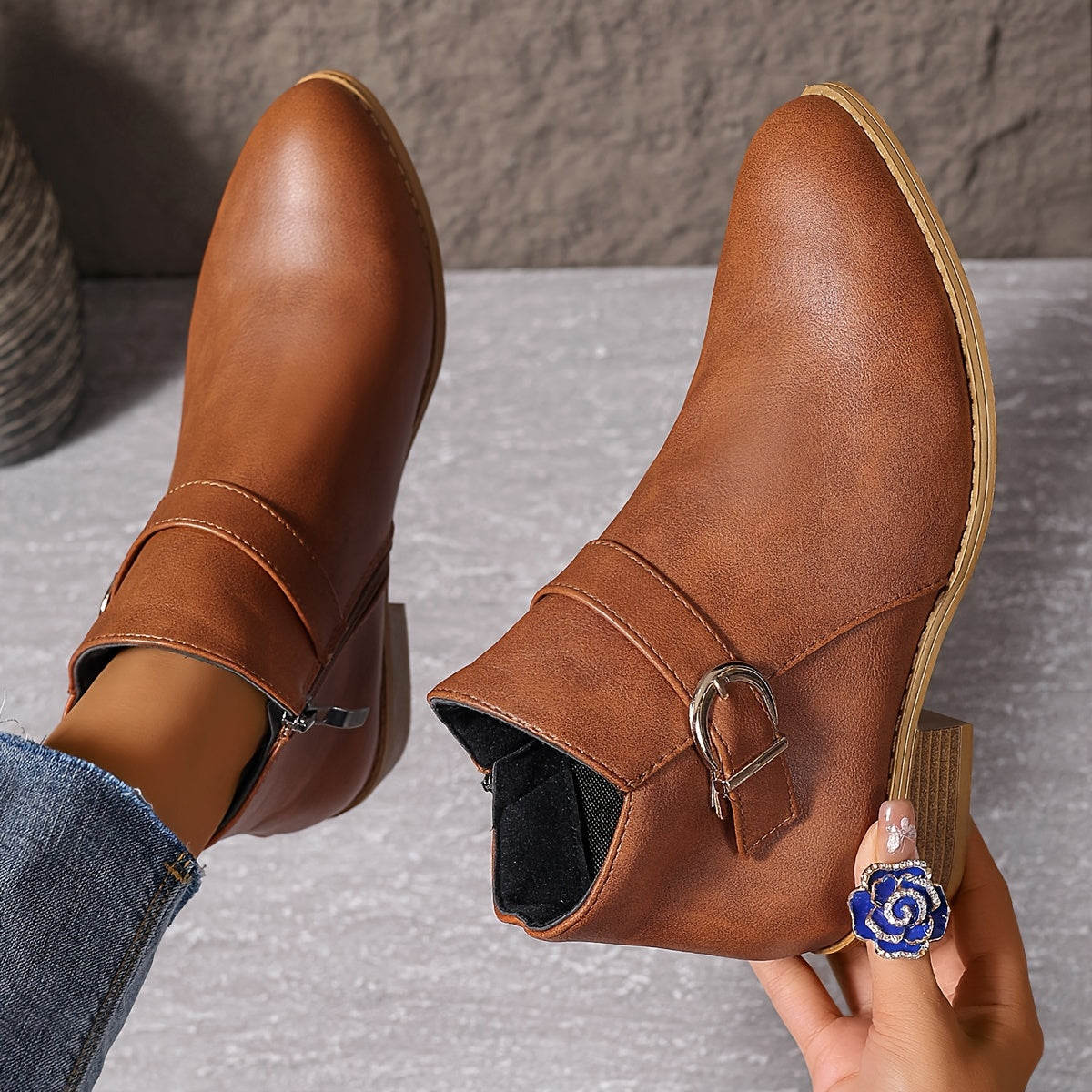 Amélina™ | Bequeme Stiefeletten mit Schnalle für empfindliche Füße